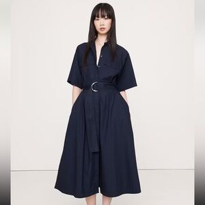 Banana Republic cotton poplin utility shirt dress